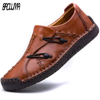 

Men Casual Shoes Fashion Man Loafers Shoes Soft Moccasins Flats Hasp Driving Shoes High Quality Leather for Men Big Size 38-48