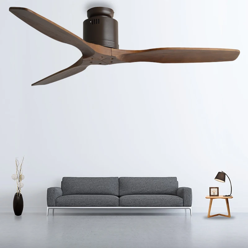 

Modern Nordic 3 Wooden Blades Ceiling Fan With Remote Control Attic Without Light Fan Dining Room Lamp Fan Ventilador de Teto