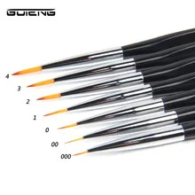 Guteng 7 шт. деталь Краски набор кистей для декорирования миниатюрных акварель акриловая картина маслом Краски ing рисунок лайнер ручка кисть для рисования