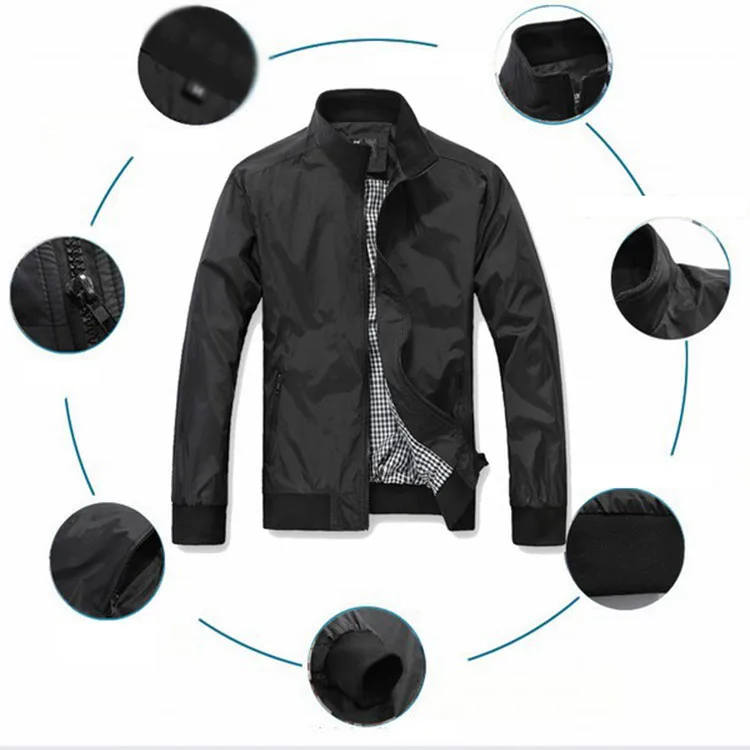 FALIZA, Мужская модная куртка-бомбер, деловая повседневная одежда, тонкая ветровка, мужская куртка, пальто для весны и осени SM-JK-Q