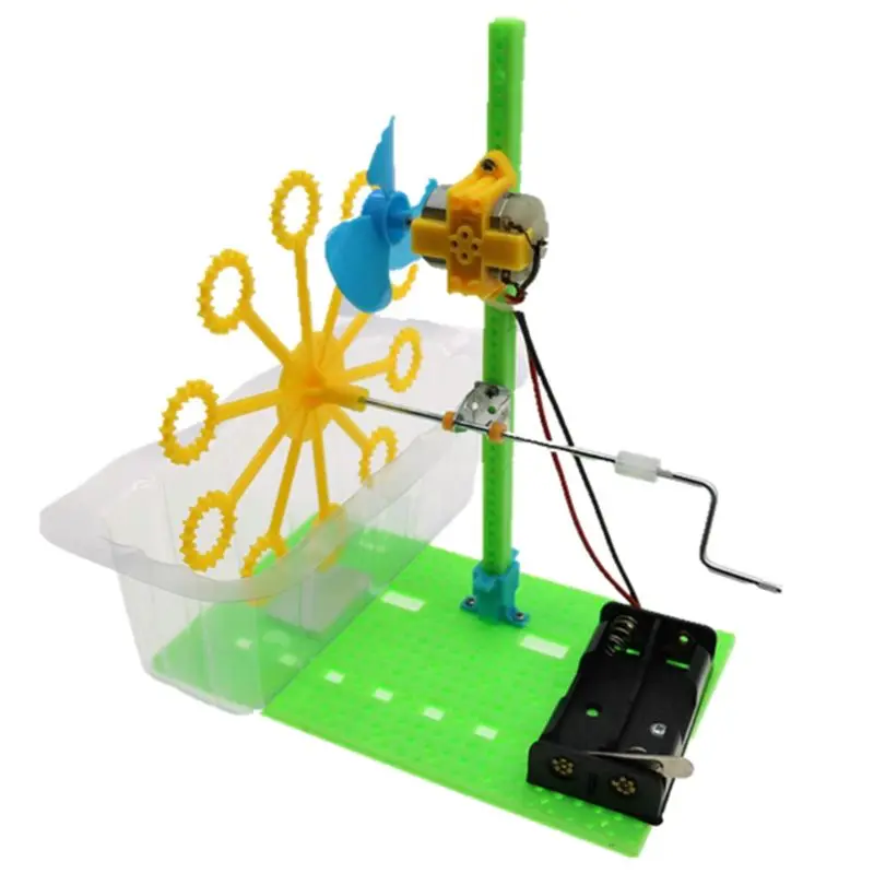 DIY Пузырьковая машина, электрическая игрушка, научный эксперимент, набор, руководство по сборке, образование, выдувание воды, игрушки для детей