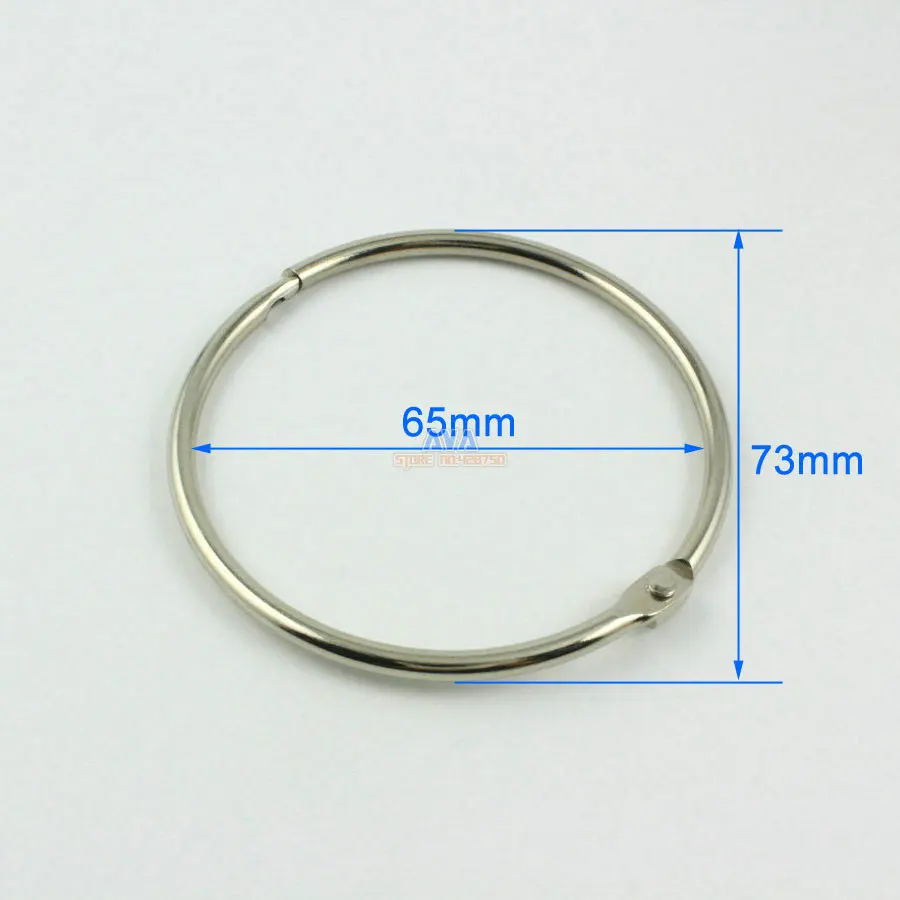 10 Pieces 65mm Metal Curtain Rings Curtain Open Rings Sliding Hook