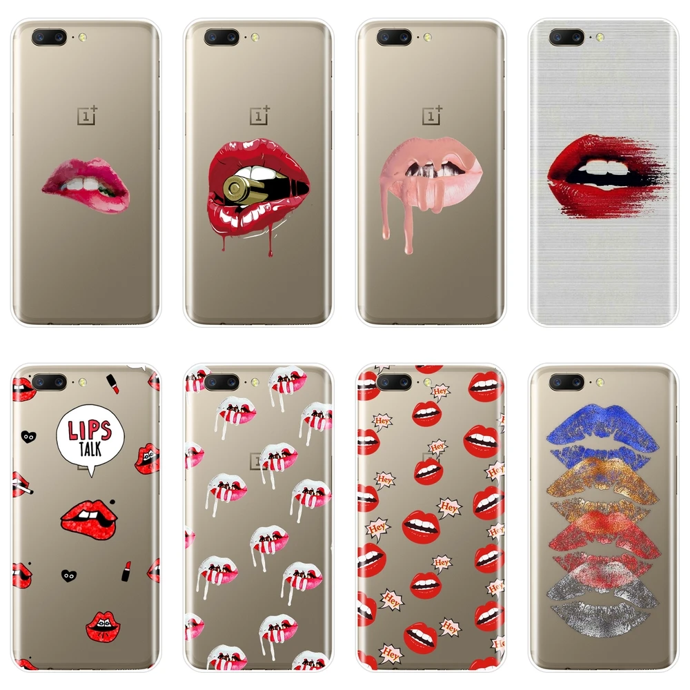 Bibir Seksi Lipstik Merah Estetika Untuk OnePlus 3 T 5 5 T 6 6 T Silikon Lembut Back Cover UNTUK SATU Plus 3 3 T 5 5 T 6 6 T Kasus Kasus Telepon Penutup AliExpress