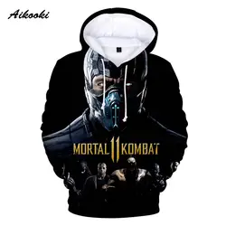 Aikooki Mortal Kombat 11 толстовки Sweartshirts худи с капюшоном для мужчин/для женщин Горячая игра Mortal Kombat Sweartshirt Прохладный дизайн 3D загрязнители