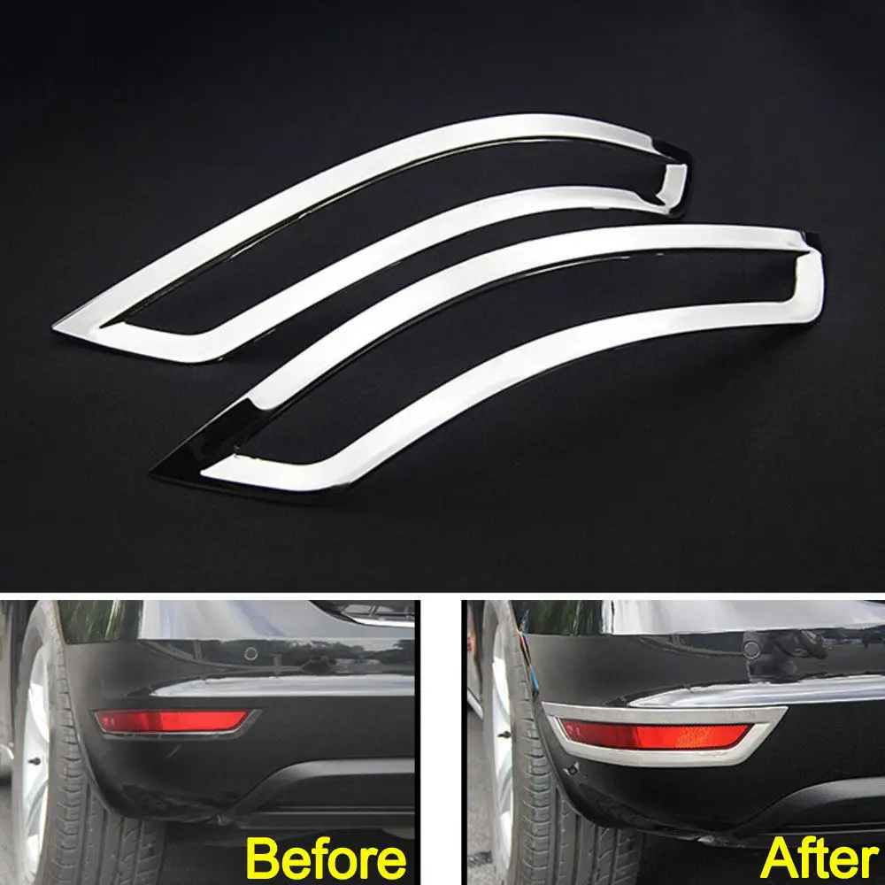 

Chromium Styling 2pcs Stainless New Car Rear Tail Fog Light Lamp Decoration Trim For V-W Sharan 2013 2014 2015 2016 Accessory