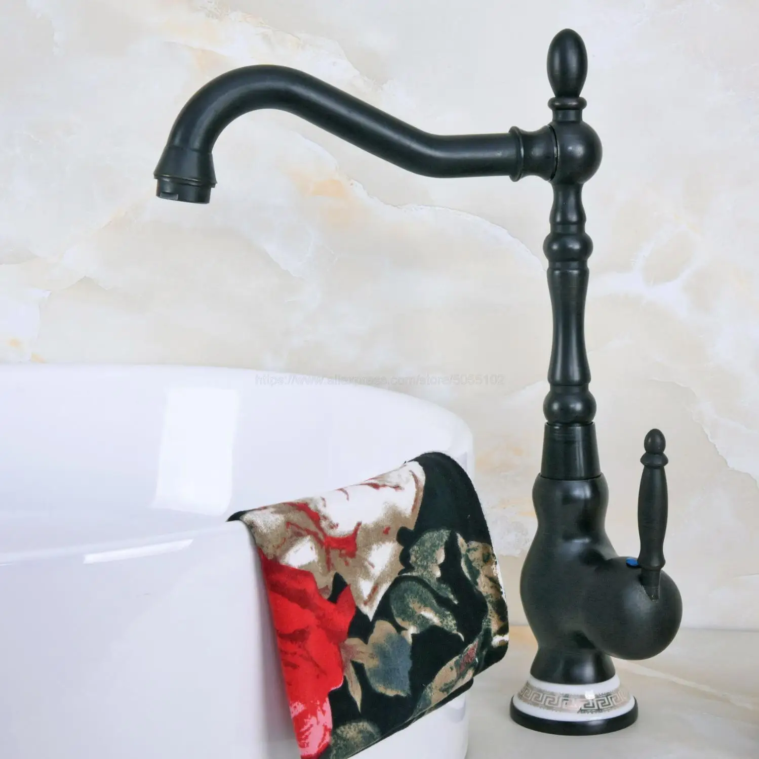 Bathroom Faucet Oil Rubbed Bronze Single Handle Hot & Cold Water Mixer Taps Wash Basin Bathroom Deck Mounted Faucet znf661