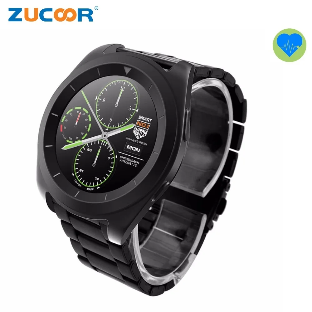 Для мужчин Смарт часы Роскошные Smartwatch наручные ZW35 монитор сердечного ритма