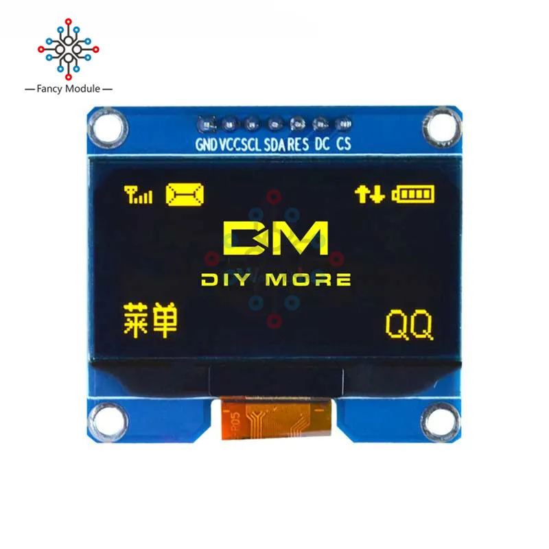 1 54 &quot7PIN oled дисплей модуль SSD1309 подходит для SSD1306 SPI IIC I2C интерфейс 12864 OLED экран 3 5 V