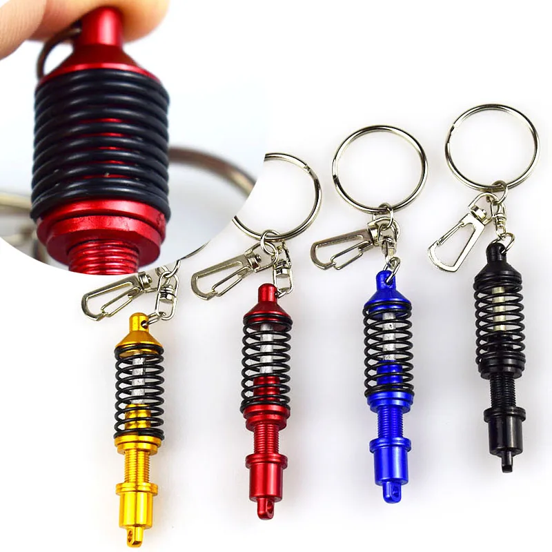 Car Coilover Suspension Keychain Key Chain Ring Keyring Spring Shock Absorber for CarsKey