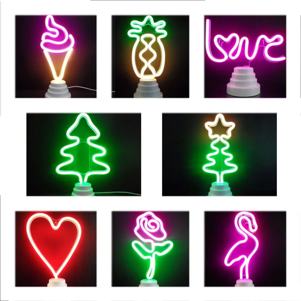 Jiaderui USB Neon Tube Flamingo Night Light LED USB Neon Strip Garland