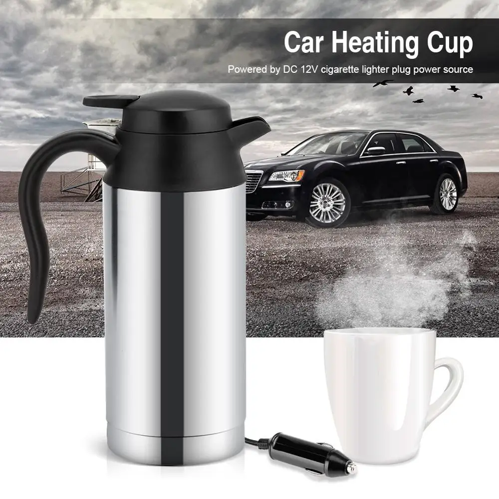 12 в 750 мл автомобильный чайник, Автомобильный Электрический чайник, кофейная кружка из нержавеющей стали с прикуривателем, автомобильные аксессуары, чайник для кофе