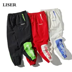 LISER 2019 брюки для бега мужские уличные спортивные брюки карго Брюки мужские свободные хип-хоп спортивные брюки