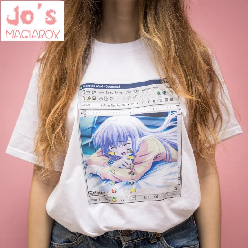 

Anime Tears Crying Girls Print T-shirt Kawaii harajuku ulzzang korea japan cartoon Sailor Moon Printed Tshirt