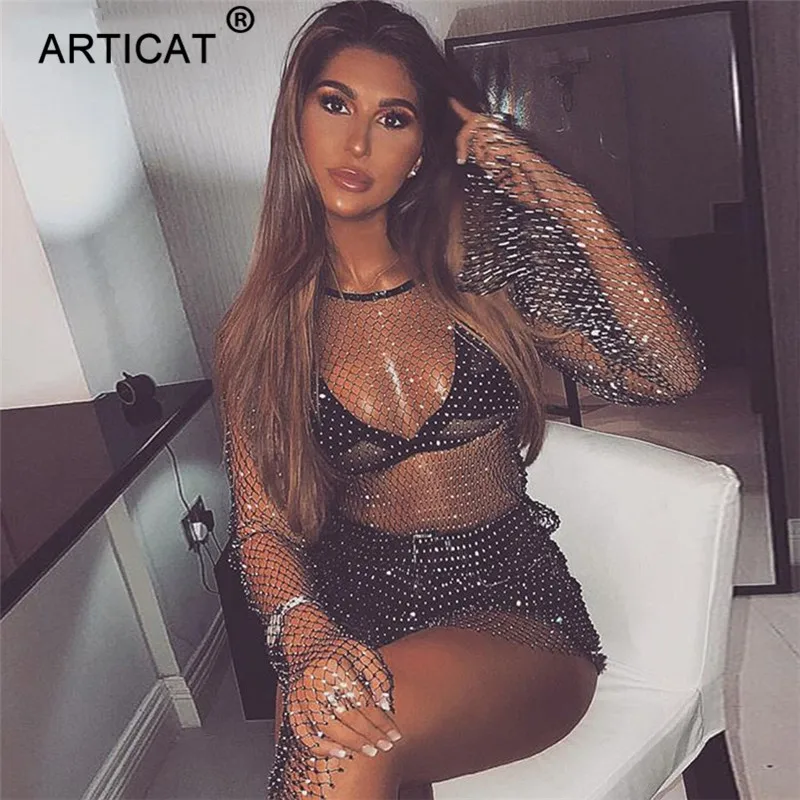 JULISSA-MO-Diamonds-Mesh-Crochet-Bodycon-Dress-Women-Sexy-Hollow-Out-Mini-Summer-Dress-2019-New