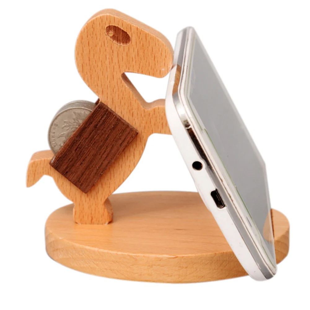 

Wooden Cellphone Mobile Stand Desk Holder Cradle for Mobile Cell Phones Smartphone GDeals