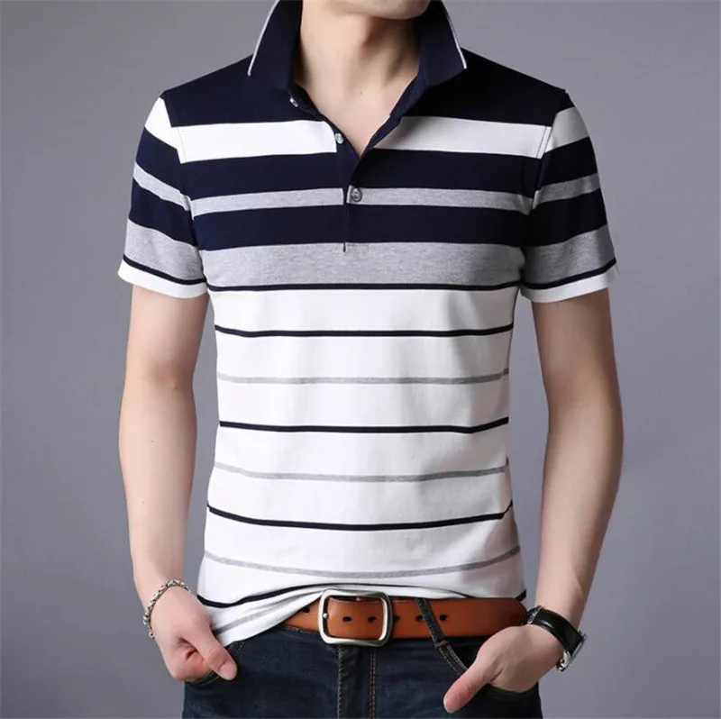 Covrlge мужские рубашки поло Новая модная мужская футболка летняя полосатая Мужская брендовая одежда с коротким рукавом поло Повседневные топы MTP075