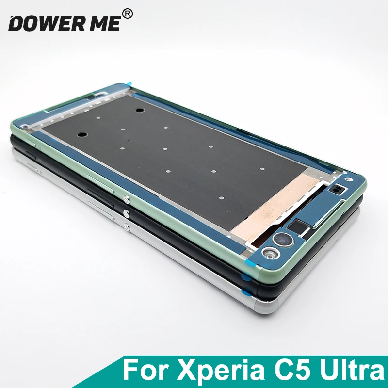 

Dower Me Front LCD Display Middle Frame Chassis Bezel Plate With Adhesive Sticker For Sony Xperia C5 Ultra E5553 E5506 6inch