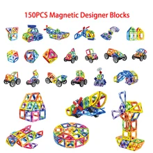 Горячая Распродажа! Мини-модели и строительные игрушки Магнитный конструктор строительные блоки Магнитные игры Пластиковые Кирпичи DIY Technic обучающий конструктор