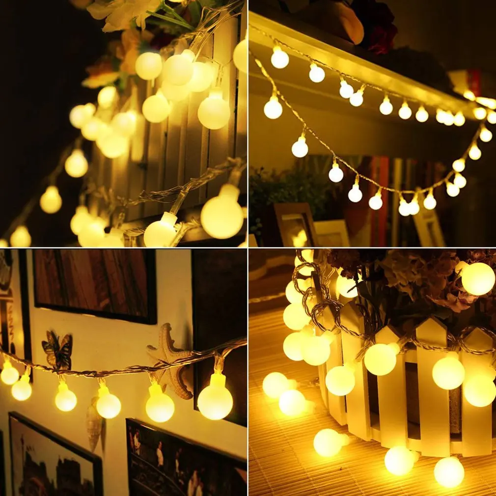 

30V 100 leds Ball Led String Lights Waterproof For Christmas Tree Wedding Home Indoor Decoration Battery Powered Drop Shipping