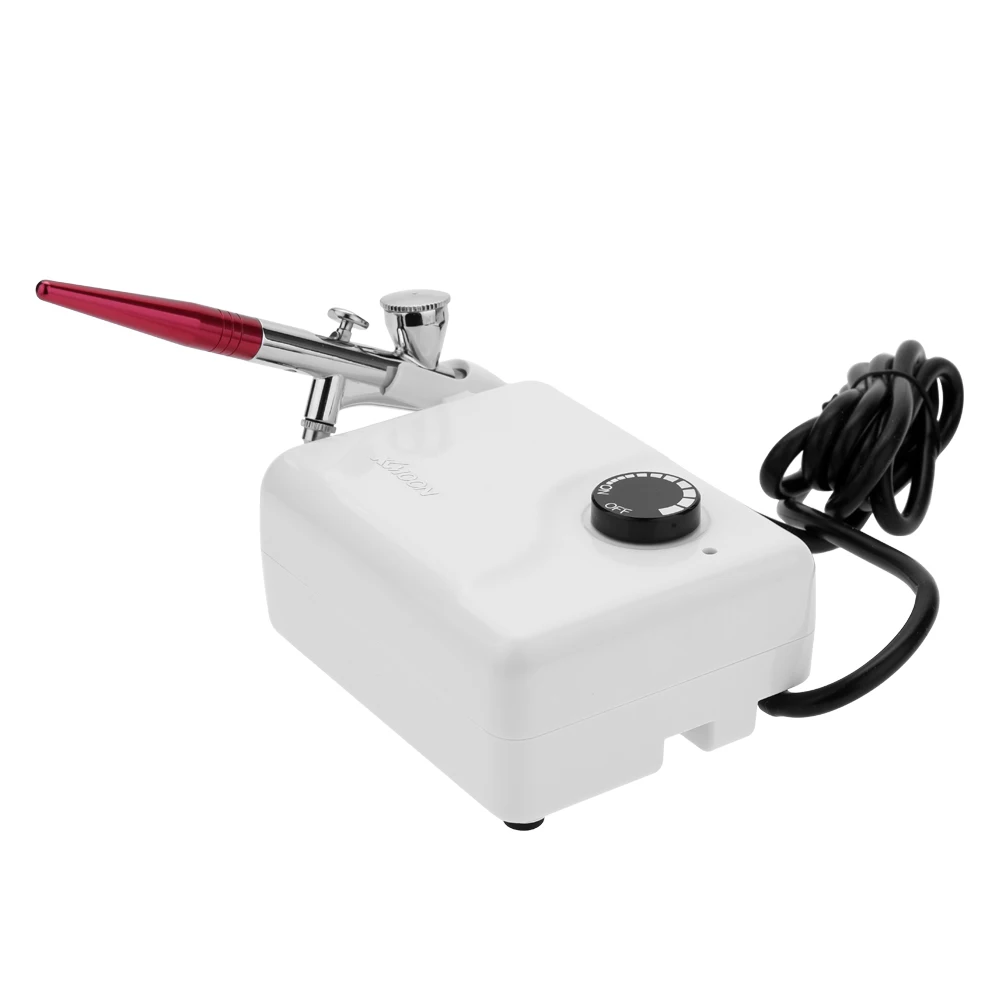 

Dual Action Airbrush Air Compressor Kit Air Pump for Art Painting Tattoo Craft Cake Spray Pen Tool Set