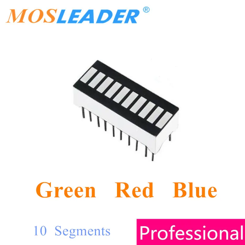 

Mosleader 100PCS 10 Segments Display Digital DIP20 Common Green Red LED Bar Graph Display 20 Pins 2510BG High quality l
