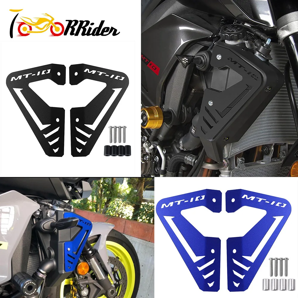 

MT 10 FZ 10 New Radiator Side Protector Cover Plates Guard Black Blue for 2015 2016 YAMAHA MT10 FZ10 MT 10 FZ 10 Accessories 15