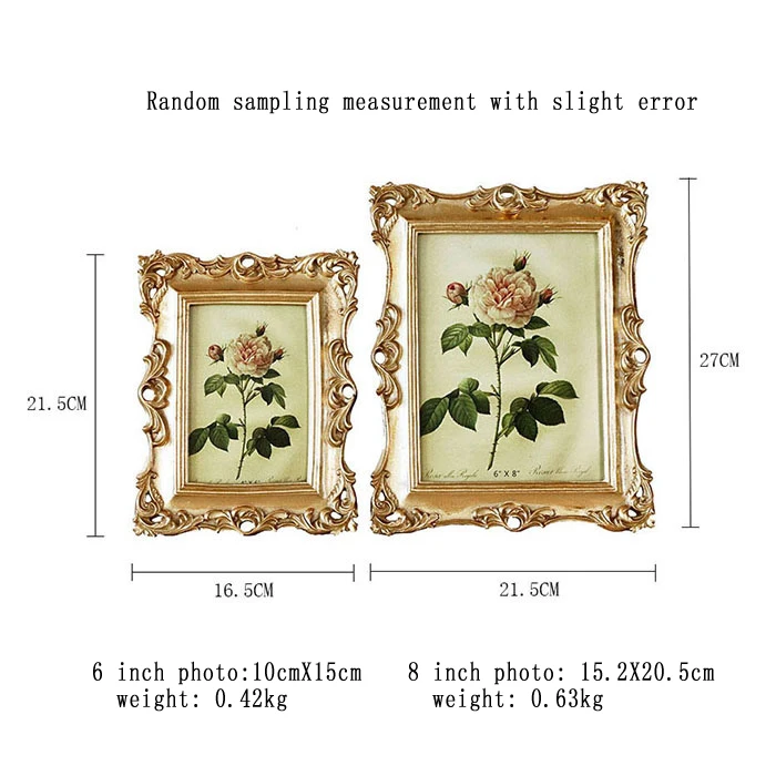 Роскошная фоторамка в европейском стиле из американского золота, 6 дюймов, 8 дюймов, набор для фотосъемки, таблица, креативная мода, как картина