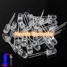 100 шт 5 мм круглый синий светодиодный Диоды лампа повышенной яркости панель лампа-панель света хорошего качества