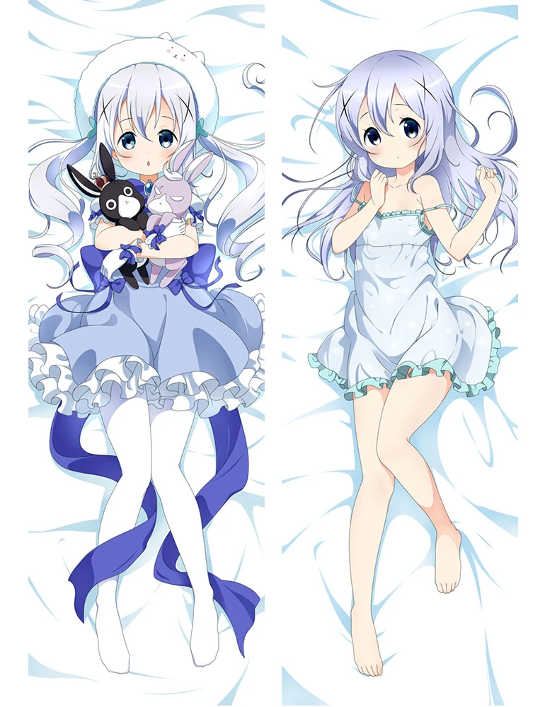 Аниме-это заказ кролика? Gochumon wa Usagi Desu ka? Hoto Kokoa Kafuu Chino Подушка «Dakimakura» обнимающая наволочка - Цвет: 67064