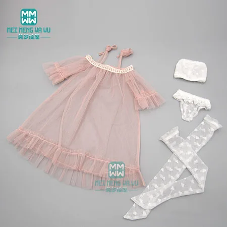 Мода BJD одежда длинные чулки нижнее белье платье для 1/3 BJD кукла аксессуары черный, белый - Цвет: JPy3--021--C