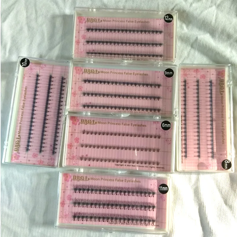 

Individual False Eyelashes Extension C Curl Black 6 8 9 10 12 mm 60 cluster Makeup lashes