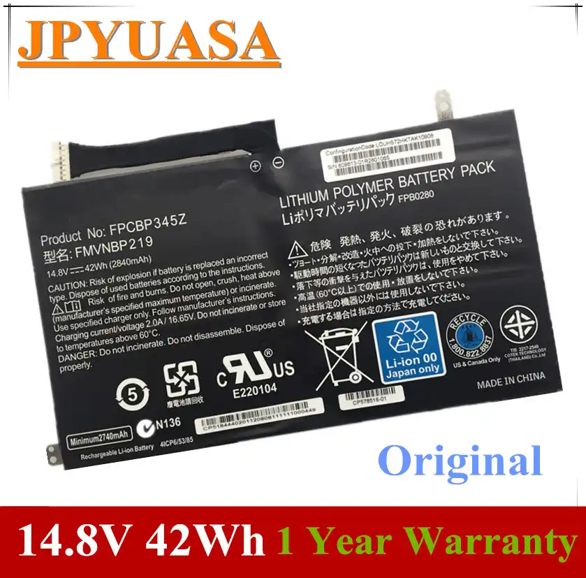 7xinbox 14 8v 42wh 2840mah Original Fmvnbp219 Fpcbp345z Fpb0280 Laptop Battery For Fujitsu Lifebook Uh572 Uh552 Ultrabook Laptop Battery Battery For Fujitsubattery For Laptop Aliexpress