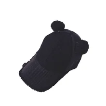 Осень и зима модная кепка-бейсболка Для женщин замшевые помпоном карнизы остроконечные Кепки Для досуга универсальные хип-хоп Шапки прилив женщина