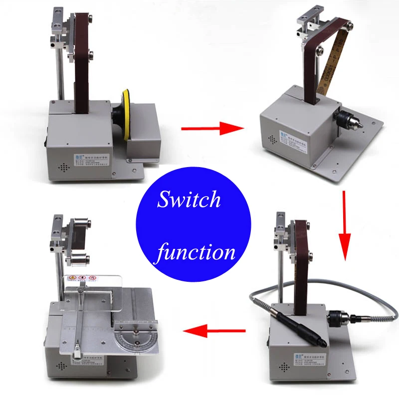 4 in 1 Table Saw Micro Chainsaw Multi-function Mini Cutting Machine DIY Woodworking Saws Precision Desktop Cutter Carpentry Saw