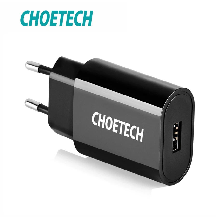 CHOETECH العالمي 12 W شاحن يو اس بي لنا الاتحاد الأوروبي التوصيل السفر شاحن جداري USB محول الذكية شحن شواحن الهاتف المحمول ل فون 8