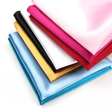 Мужская атласная однотонная носовой платок для свадебной вечеринки Hanky Карманный квадратный носовой платок