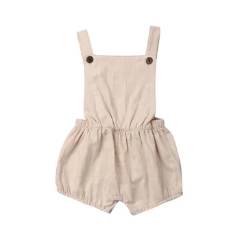 

Summer Newborn Baby Boys Clothes Solid Sleeveless Romper Jumpsuit Outfits Sunsuit Clothes One Pieces