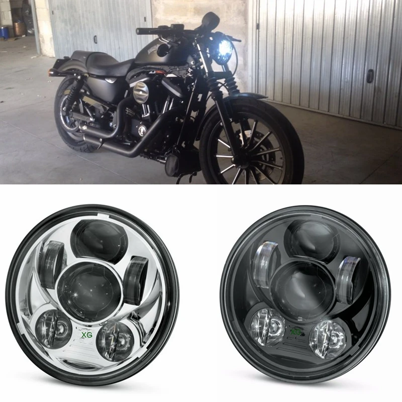 5-3/4 5,75 дюймов мото светодиодная фара-прожектор 5,7" фара Гриль Крышка для Harley Sportster XL 883 1200