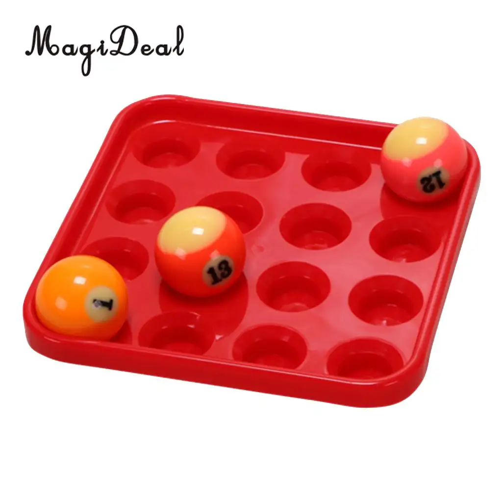 MagiDeal 2 Pieces Durable Plastic Snooker or Pool Ball Tray Holds 16 Balls