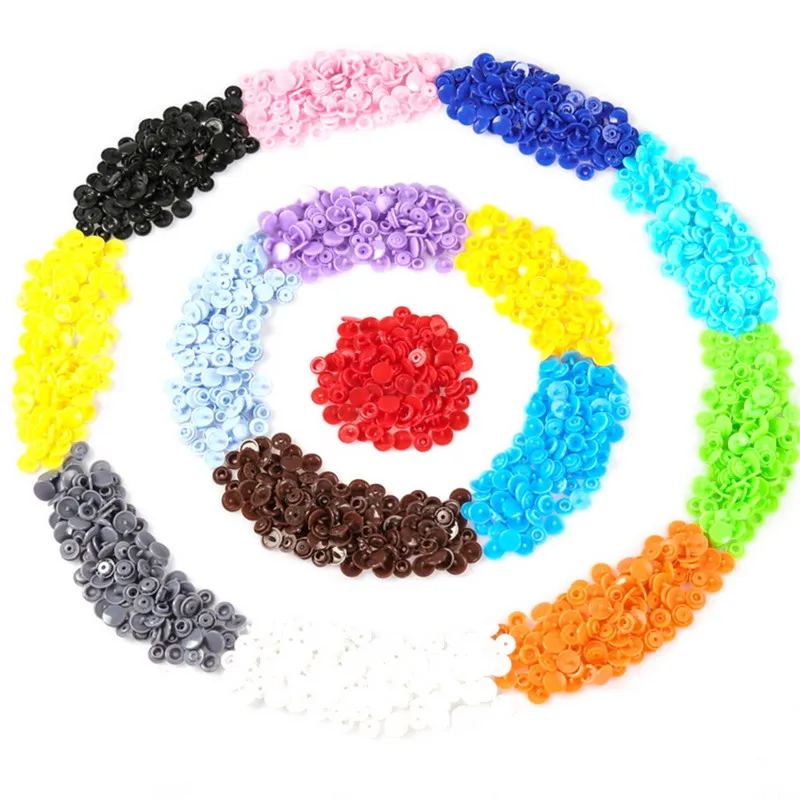 

360 Pcs 24 Colors T5 Plastic Press Stud Buttons Fastener DIY Baby Clothing Resin Snap Button