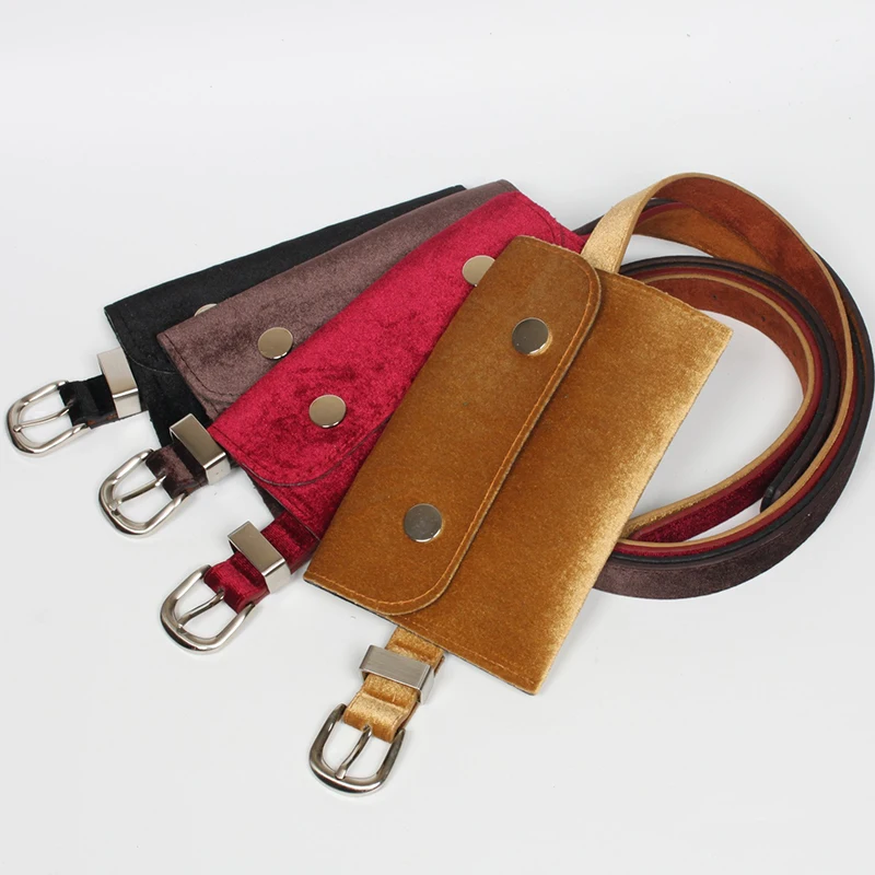 

Purse Women Fanny Pack Bag Belt Velvet Money Pouch For Ladies Fashion Small Heuptas Bum Bags Money Belt Bag Women Waist Pack
