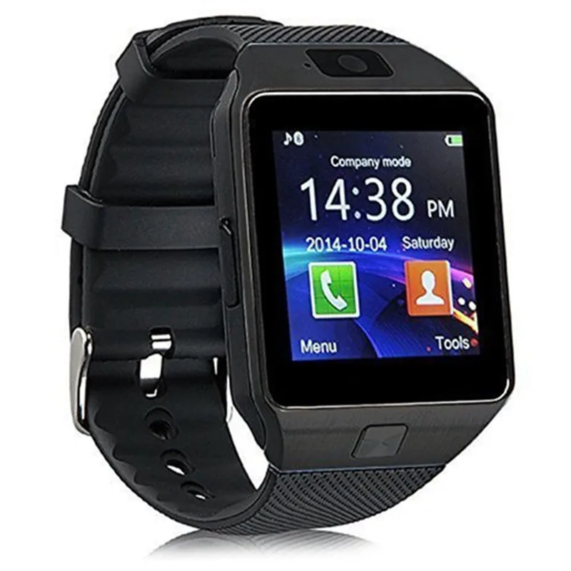 Bluetooth Смарт часы Smartwatch DZ09 Android телефонный звонок Relogio 2G GSM SIM TF карта камера для iPhone samsung Android PK GT08 A1 - Цвет: Черный