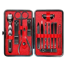 15 шт. Маникюрный Инструмент из нержавеющей стали для ногтей набор комплектов маникюрный резак Кутикулы Толкатели триммеры педикюр инструмент для ухода за ногтями# F