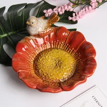 17 cm Diameter Decorate Bowls Dishes Fine Quality Ceramic Value Tableware Luxurious Vintage Bird Plate Wedding decoration plate 17 cm Diameter Decorate Bowls Dishes Fine Quality Ceramic Value Tableware Luxurious Vintage Bird Plate Wedding decoration plate