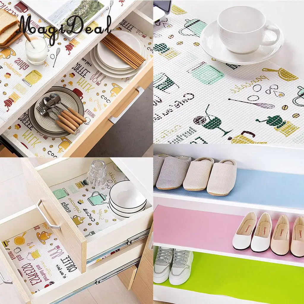 PE Waterproof Kitchen Cupboard Shelf Drawer Liner Table Mat Placemat