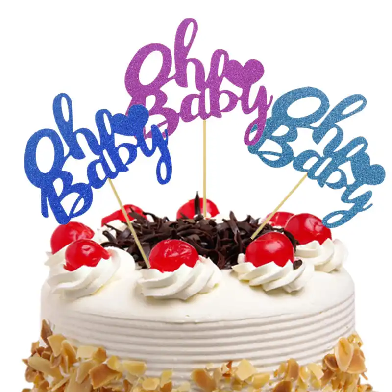 Bánh Cờ OH Bé Lấp Lánh Cupcake Nước quai Trang Trí đồ Trẻ Em Bé Trai Bé Gái Sinh Nhật Bánh Cưới Bọc Đảng Cho Bé Làm Bánh DIY xmas| | - AliExpress
