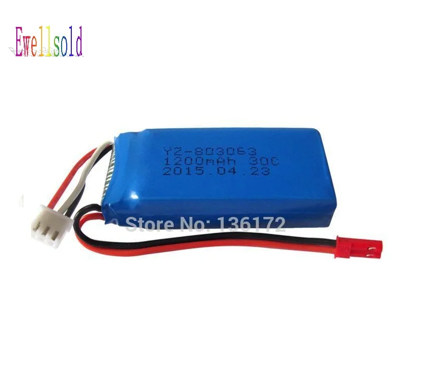 Ewellselling 7 4 V 1200mah литий-полимерный аккумулятор для 4-канального радиоуправляемого