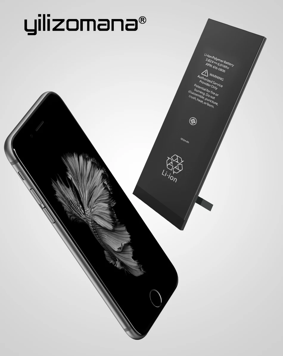 YILIZOMANA Оригинальная батарея мобильного телефона для Apple iPhone 6 6G высокая емкость 1810mAh Замена литий-ионная батарея с бесплатными инструментами