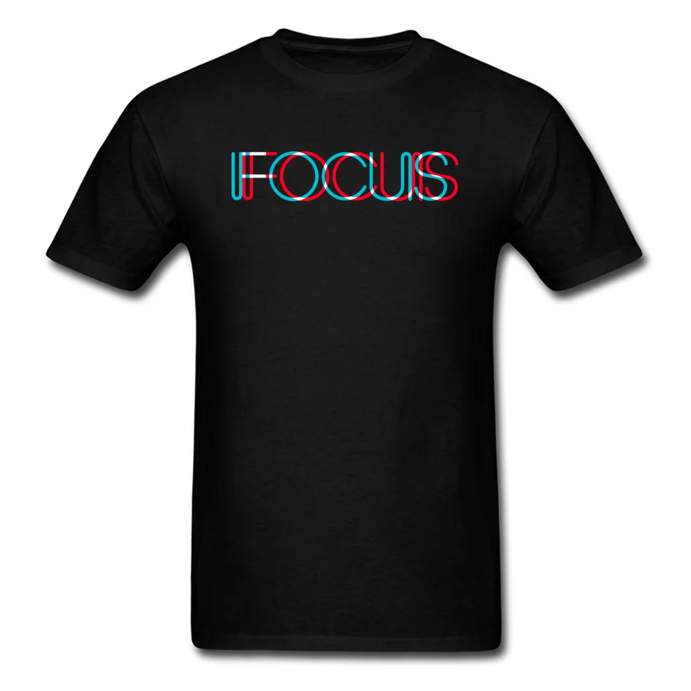 Casual FOCUS Tops & Tees for Men Classic Summer Round Neck 100% Cotton Short Sleeve T-shirts Custom Tee-Shirts FOCUS black