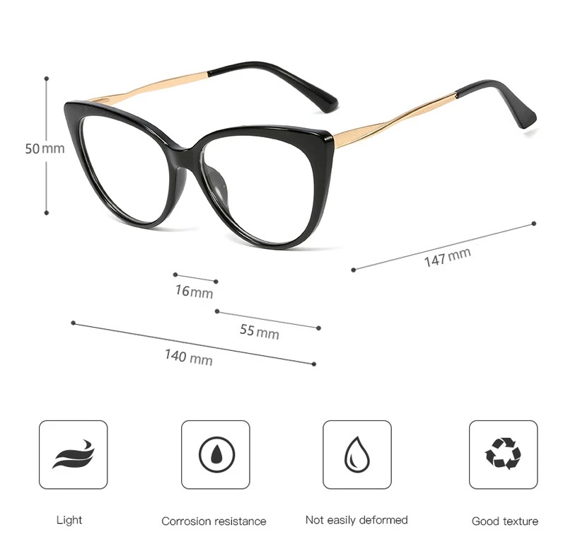45925 кошачий глаз ретро простые очки оправа для мужчин и женщин Оптические модные компьютерные очки